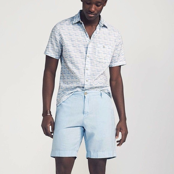 Faherty Brand Stretch Malibu Short 9" in Light Blue Women's Size 40 NWT - Picture 2 of 9